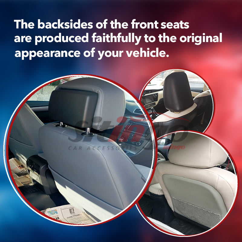 The backsides of the front seats are produced faithfully to the original appearance of your vehicle.