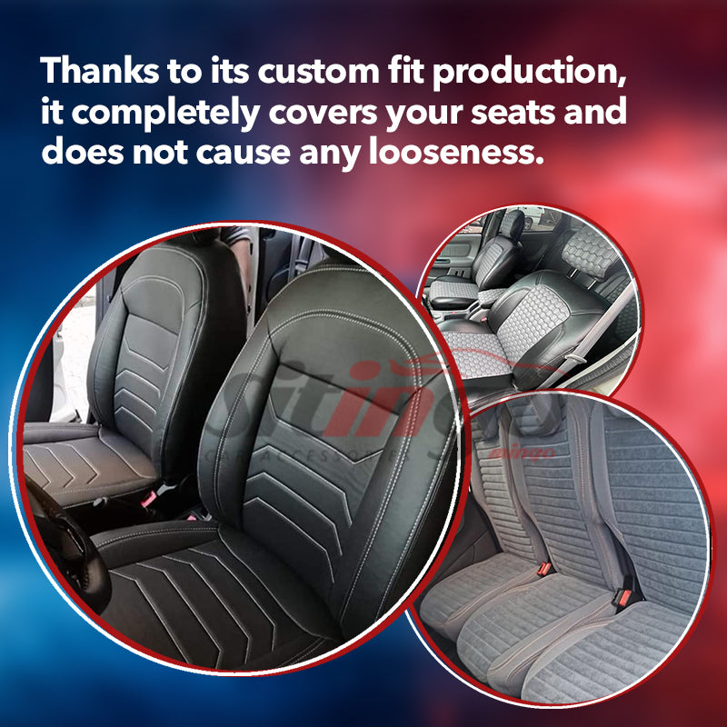 Thanks to its custom fit production, it completely covers your seats and does not cause any looseness.