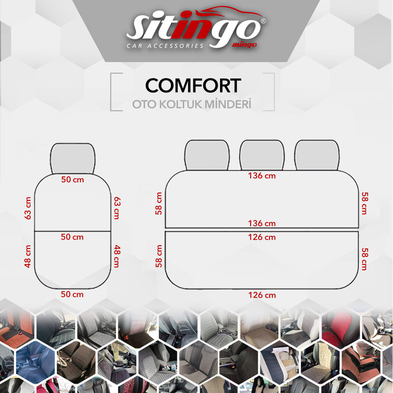 Sitingo Comfort 2li Terletmeyen Oto Koltuk Minderi